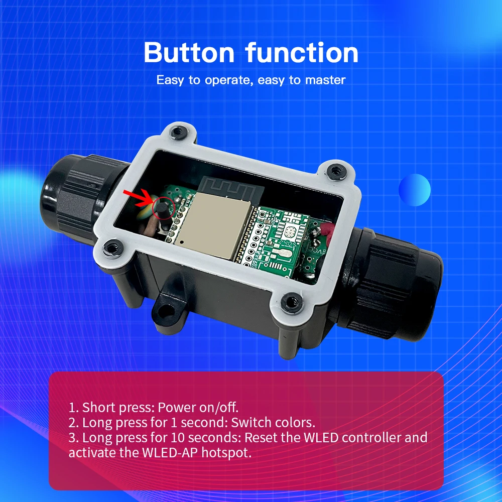 GLEDOPTO ESP32 WLED Controller IP65 Mic Music rgb IC DIY Multi-functional WIFI control WS2811 WS2812 SK6812 TM1814 WS2813 WS2815