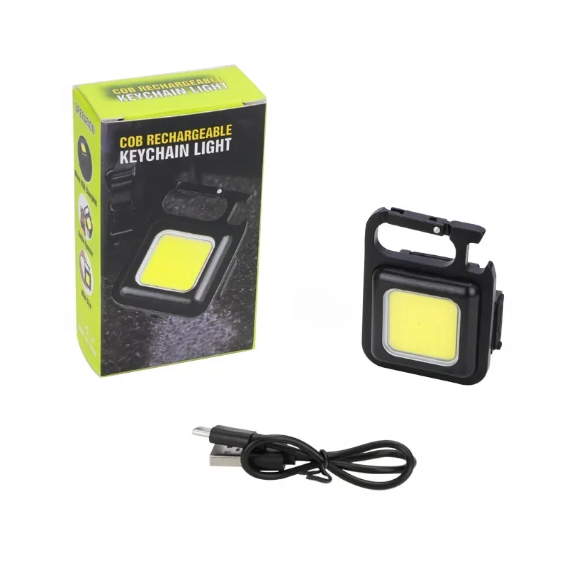 Lanterna COB Mutifuzione Torcia portatile Tascabile Luce da lavoro Outdorr Campeggio Pesca Arrampicata Luce a LED Apribottiglie, Gancio