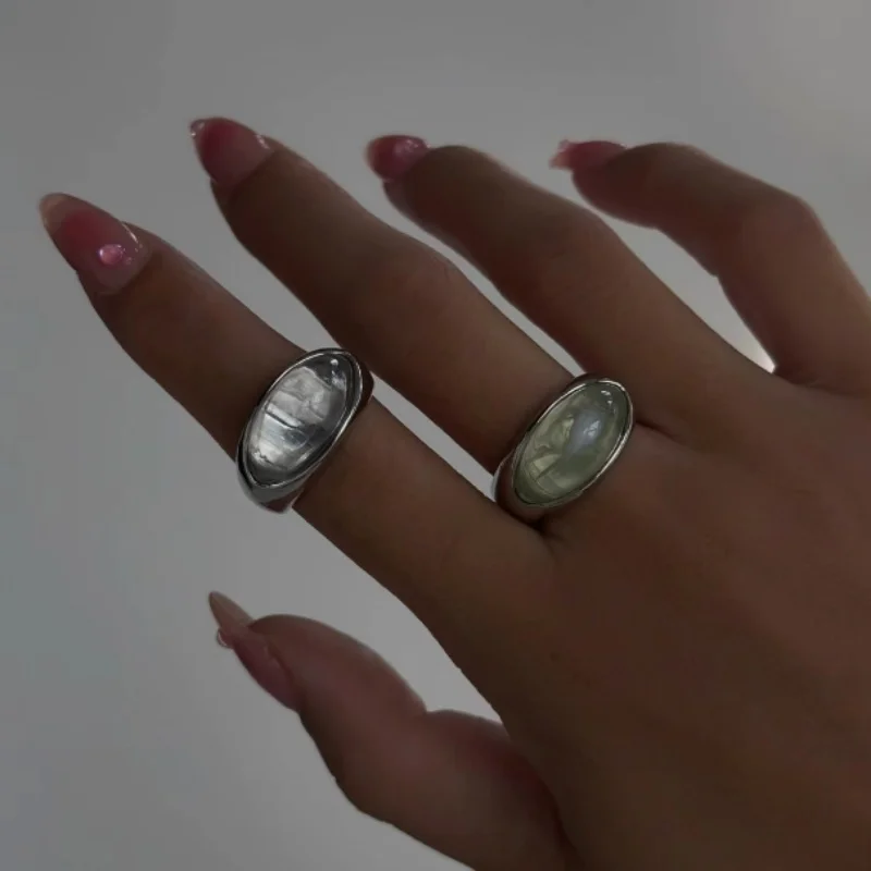 

Stainless Steel Gemstone Ring for Women Girl Wedding Engagement Rings For Women Jewelry Gifts