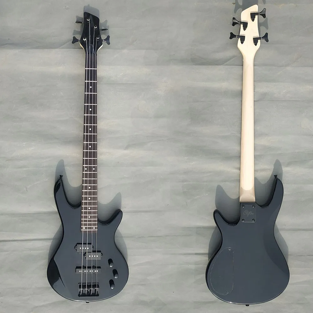 Left Handed High Quality Custom Electric Guitar Low 4-String Electric Bass Black Jazz Bass Guitars 4 Strings Bass Guitar