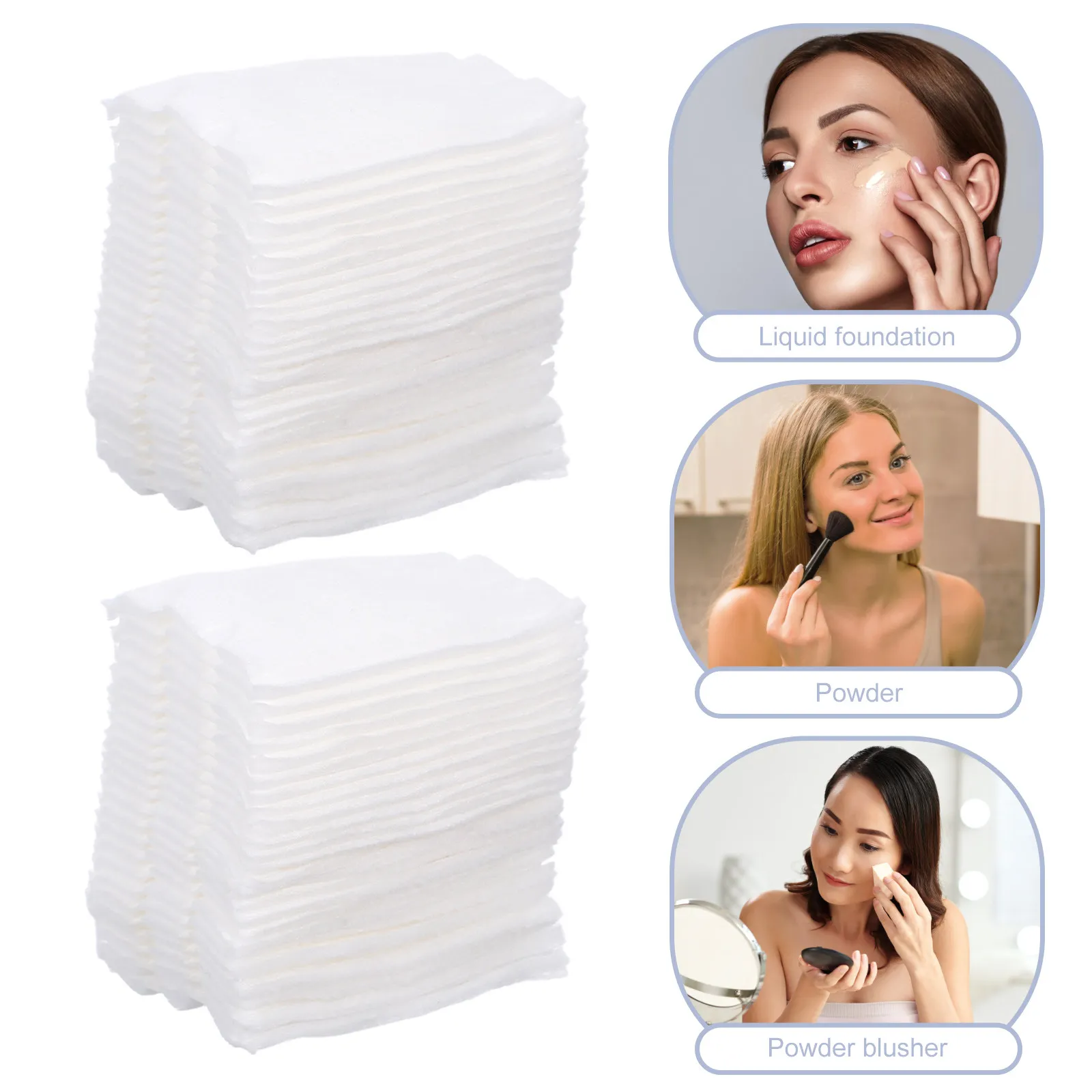 220Pcs Facial Cotton Pads Premium Soft Double Sided Makeup Remover Perfect for Skincare Toner Gel Lotion Application Women's