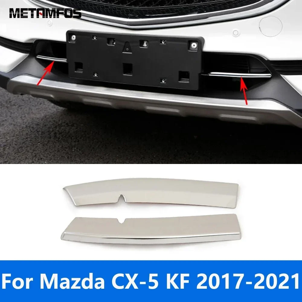 

Аксессуары для Mazda CX5 CX-5 2017-2019 2020 2021 вставка из нержавеющей стали для переднего бампера Решетка гоночного гриля крышка формовочная отделка