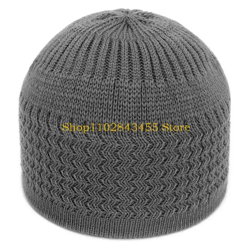 49MC Muslim Men Prayer Hat Cap Beanie Islamic Skull Crochet Bundle pack Muslim Men's Hats Turkish Caps in Solid Colors