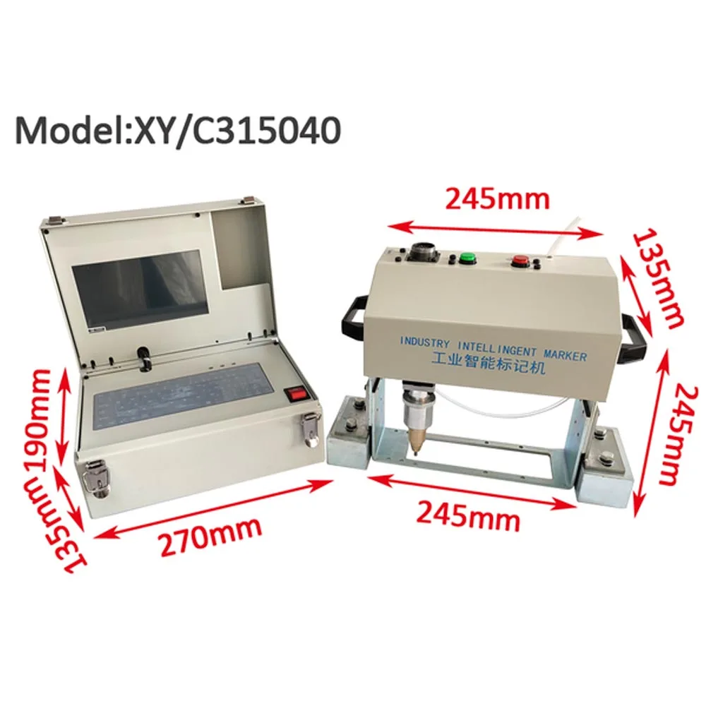 150 * 40mm portable point pneumatic/electric metal car chassis number engraving and marking machine VIN