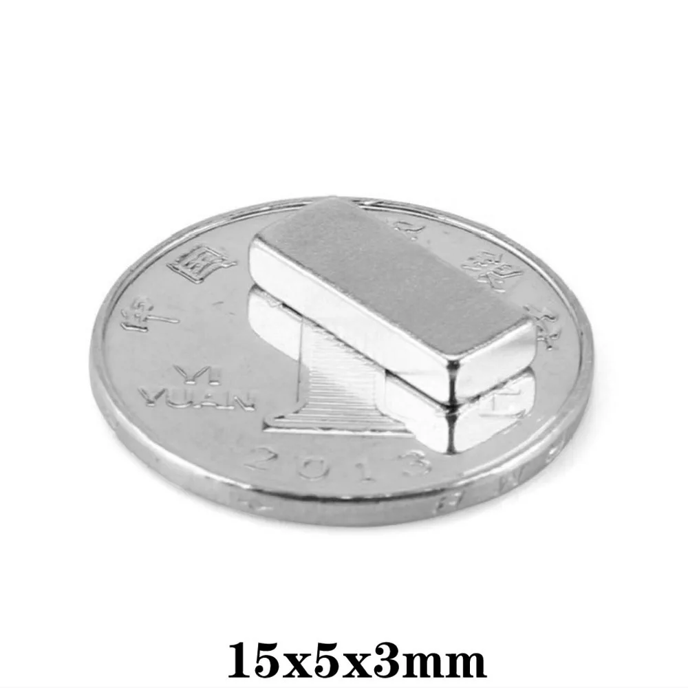 15x5x3 Powerful Small Magnets sheet Neodymium Magnet 15x5x3mm Block Permanent NdFeB Magnet 15*5*3