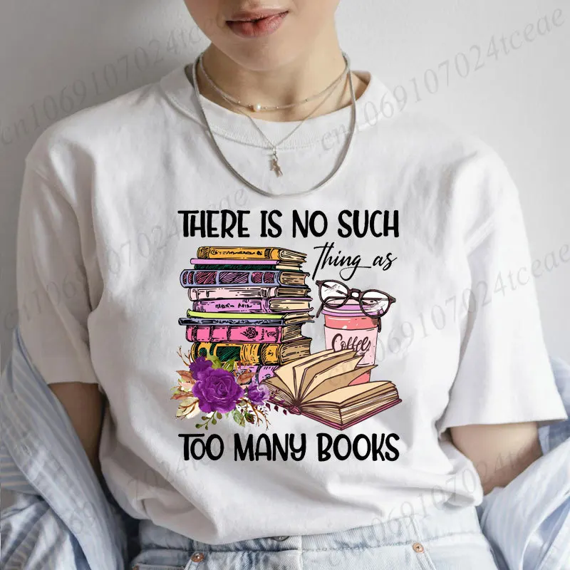 Fashion Trendy Summer T-Shirts Loose Short Sleeved T-shirt Men Women Clothing Just A Girl Who Loves Books Printed Tee Shirts Top