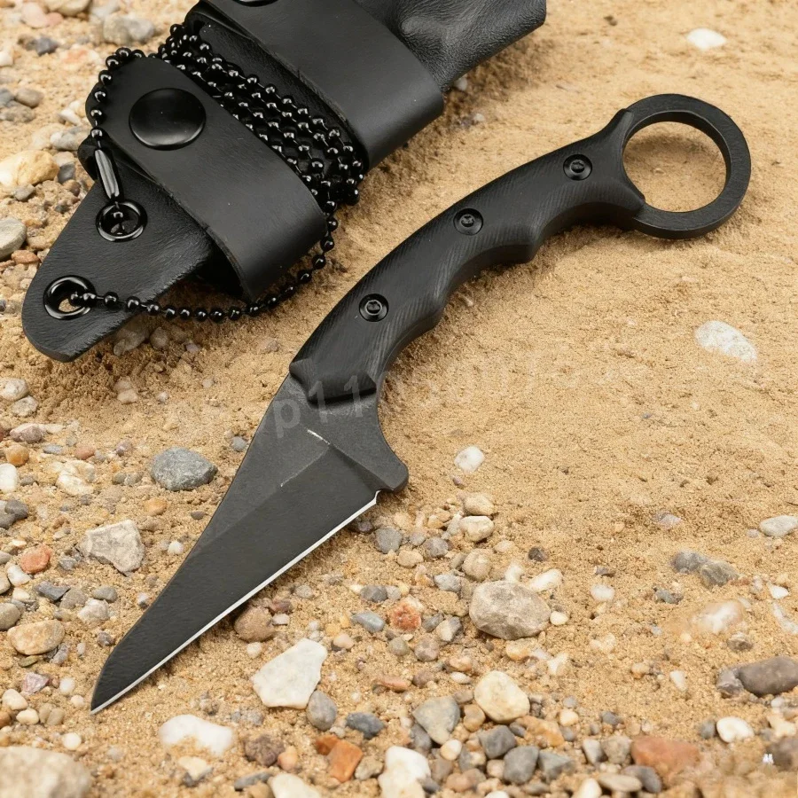 ポーカー多機能小型ストレートナイフ-8cr13mov-ブレード-g10-ハンドルポータブル家庭用フルーツ-edc-持ち運び用切断ツールナイフ