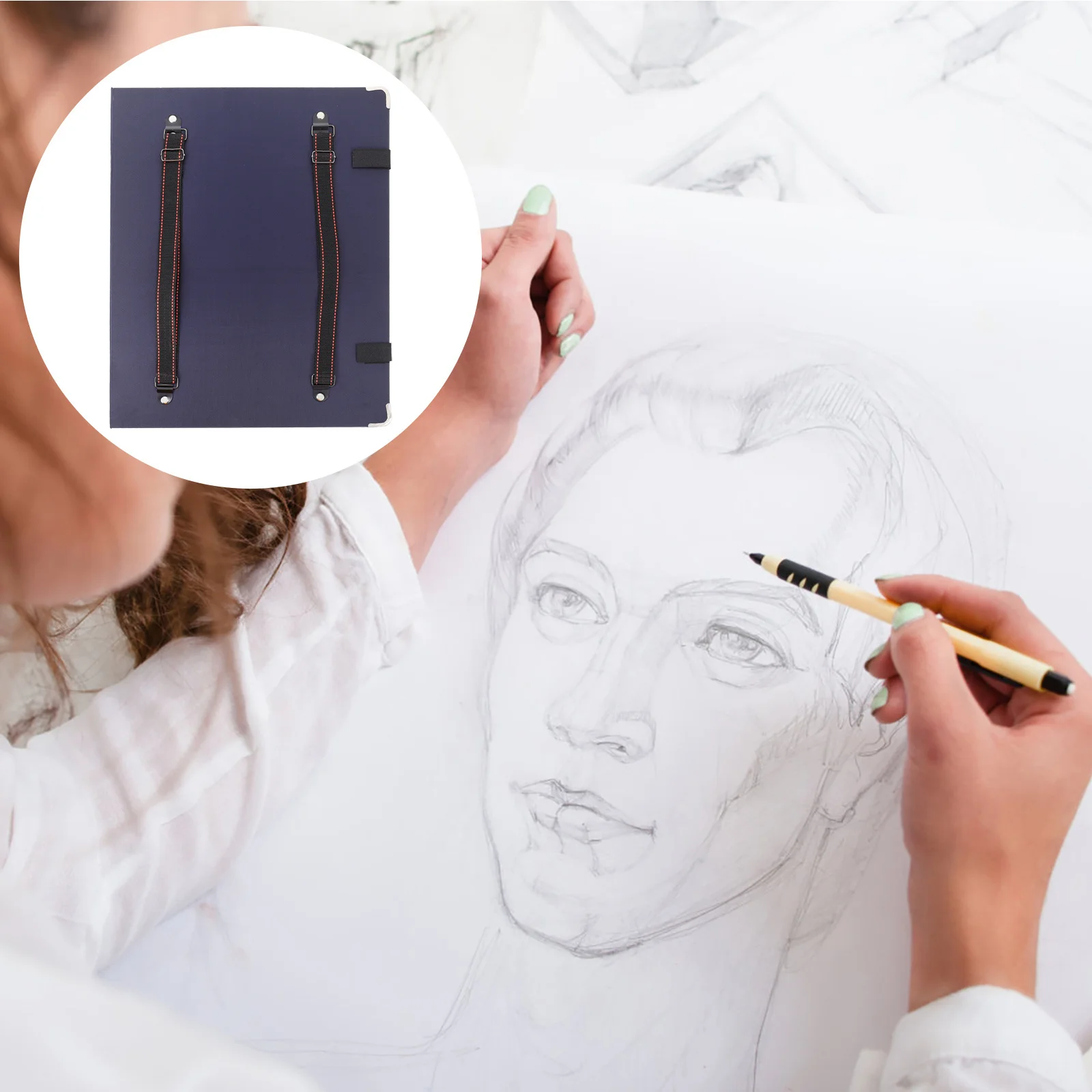 حافظة رسم خشبية ناعمة ومتينة لرسم الكتابة والرسم ومستلزمات فنية ولوحة رسم للفنانين