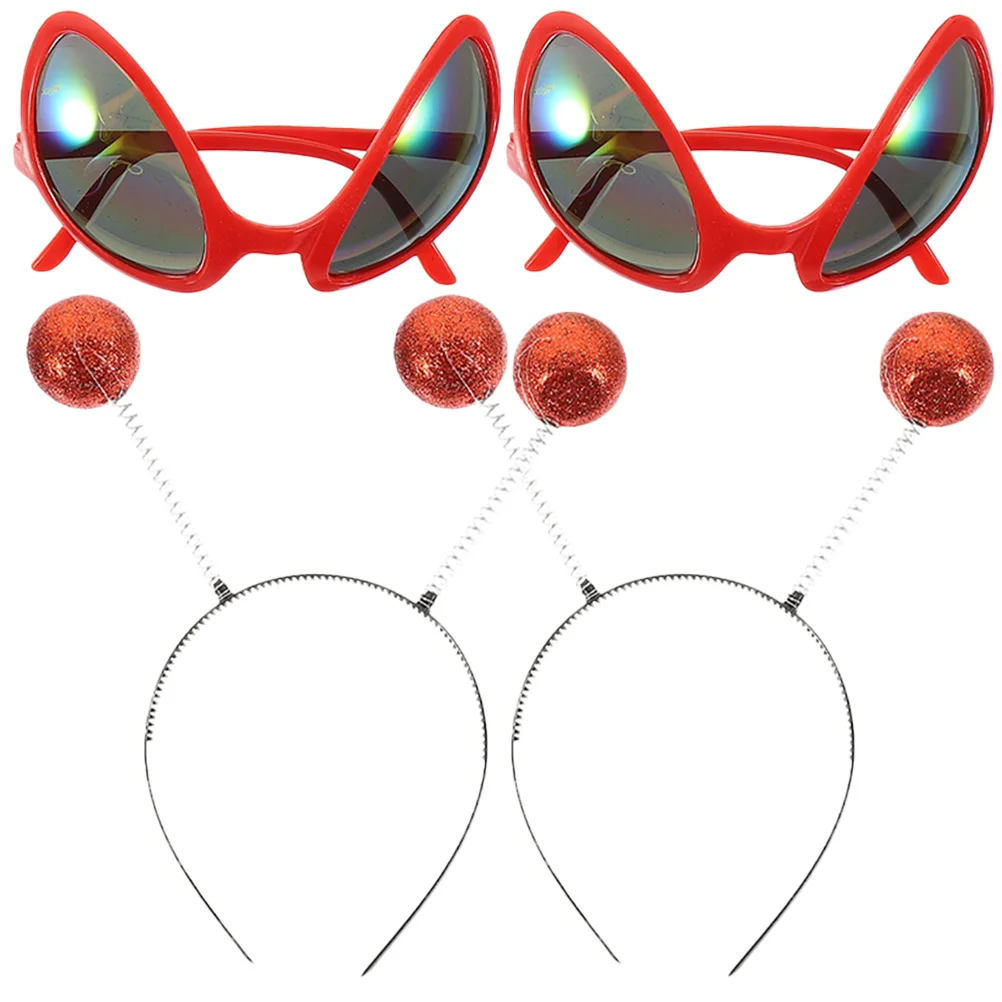 

2Sets Glasses Headbands Funny Eyeglasses Party Costume Props Cool Cosplay Accessories Headband Glasses Eyeglasses