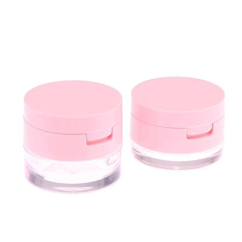 1PC Portable Plastic Powder Box Empty Loose Powder Container With Sieve Mirror Cosmetic Sifter Loose Jar Travel Makeup Container