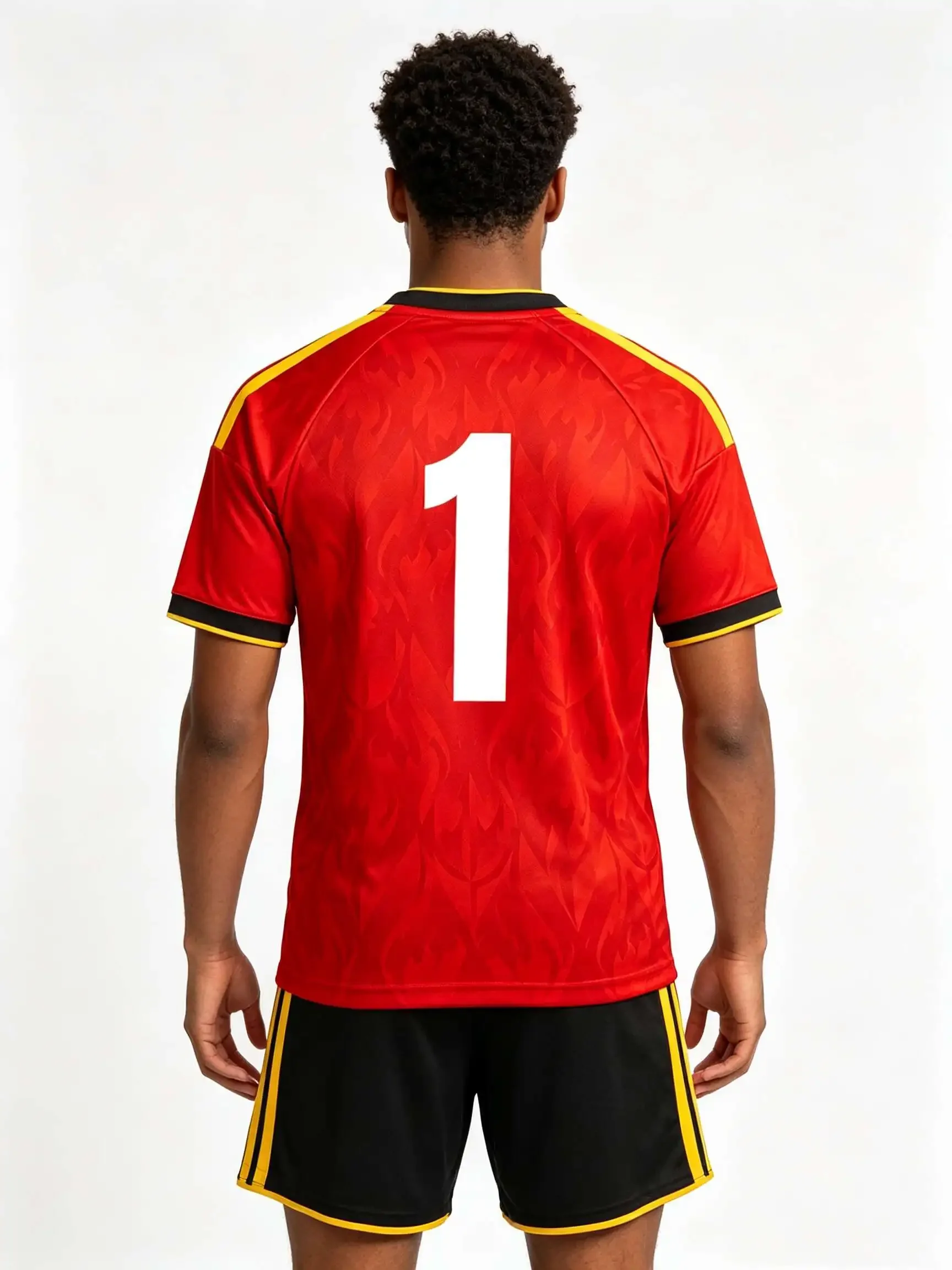 26/27 Unisex Blank Soccer 2‑Piece Set, Kids Adults Parent‑Child Kit, Custom No.1 for School Outdoor Team Sports red 10