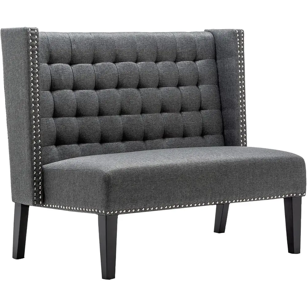 

Upholstered Loveseat, Settee, Bench, Sofa, and Dining Banquette with Backrest for Living Room, Dining, Hallway, or Entryway