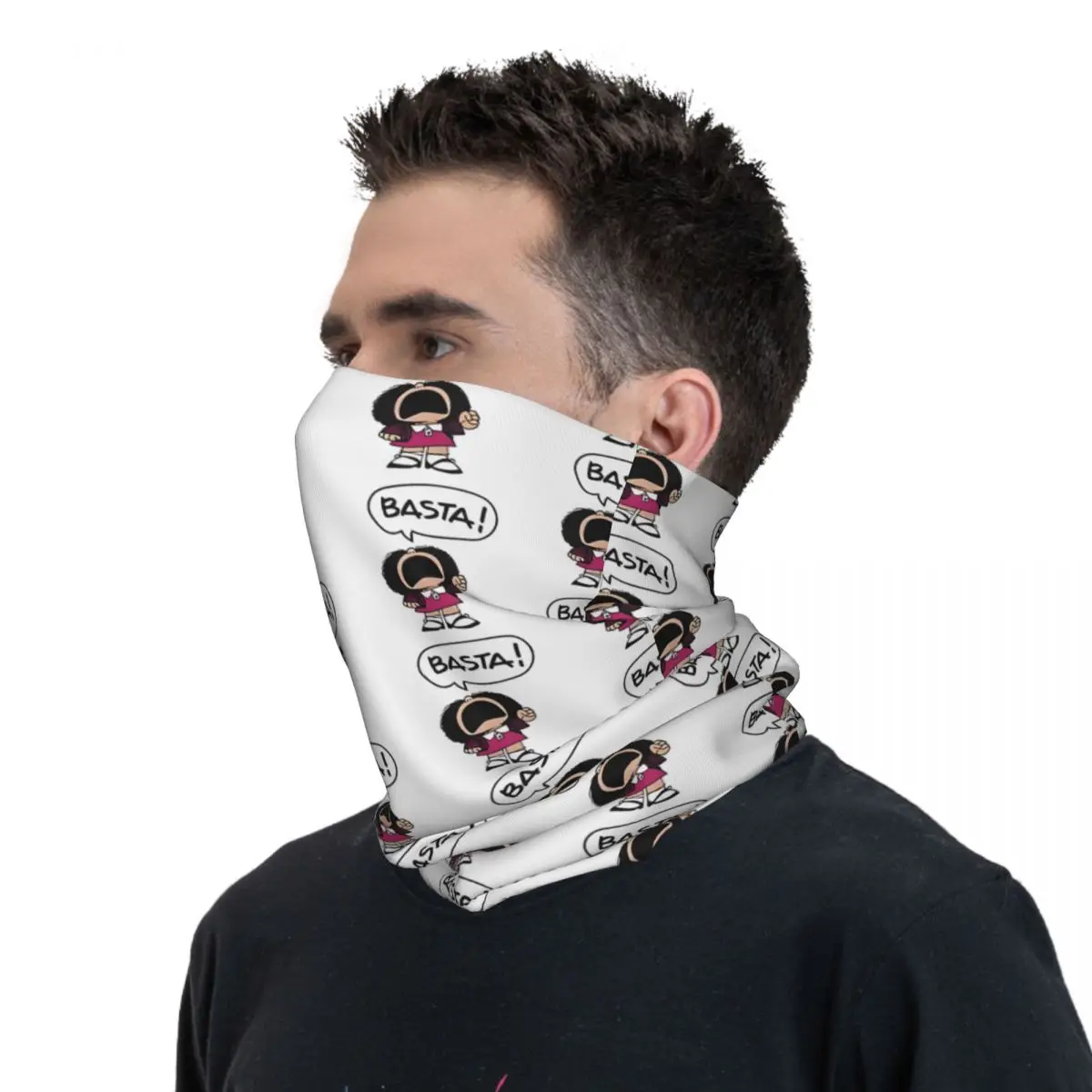 Comic Girl Enough Thin Wrap Scarf Bandana Neck Gaiter Face Cover Headband image 5