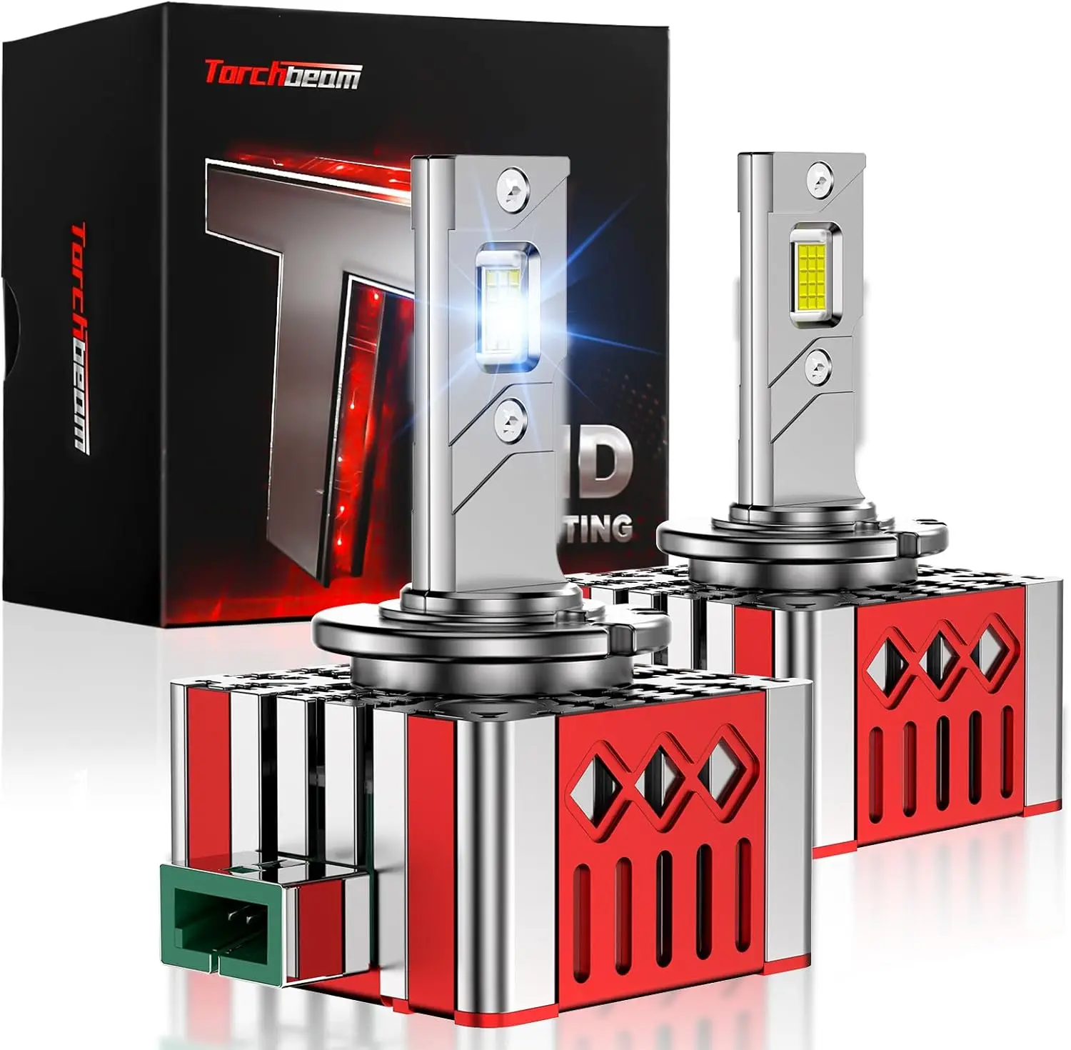 

D3S D3R LED Bulbs, 28000 Lumens 8000K Ice Blue, 600% Brighter Xenon HID Replacement Fog Lights, Plug and Play, Pack of 2