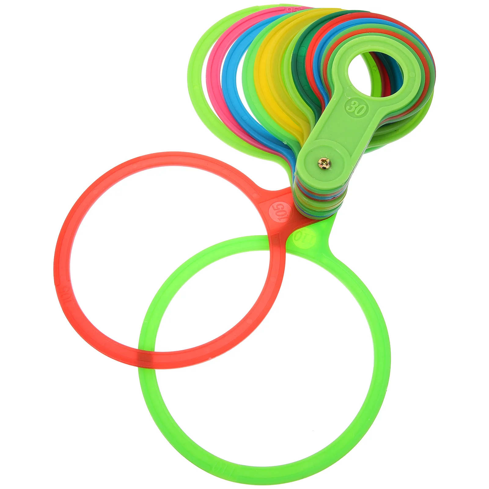 

Fruit Measuring Tool 30-110mm Diameter Gauge Rings for Apples Oranges Peaches Citrus Fruits Grading Board Handheld Set Plastic
