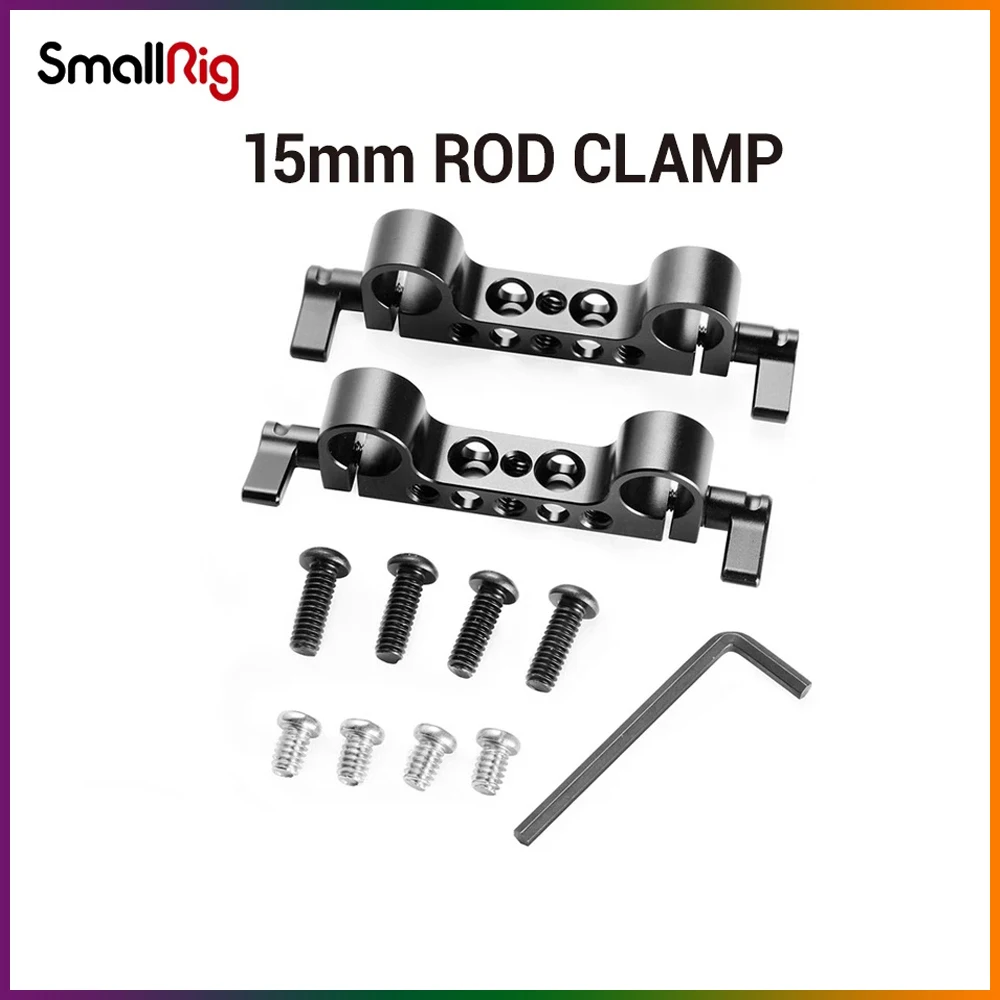 

SmallRig 2PCS Lightweight Dual 15mm LWS Rod Clamp Railblock For Camera 15mm Rail Support System For Follow Focus 2061