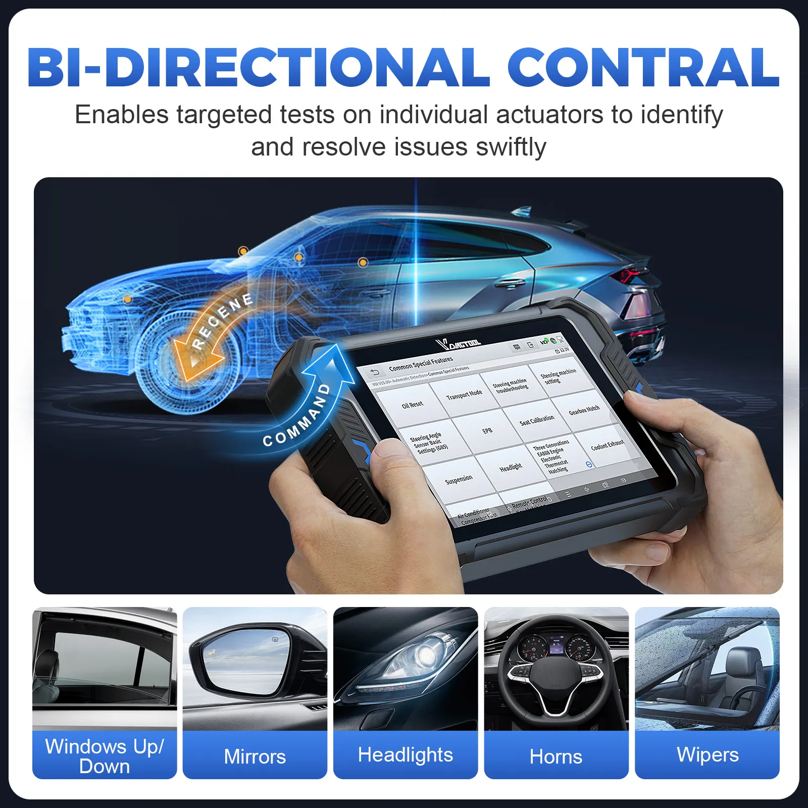 VDIAGTOOL VD80BT LITE أدوات تشخيص السيارات obd2 الماسح الضوئي دعم وحدة التحكم الإلكترونية الترميز عبر الإنترنت PMI كود 28 إعادة الإعدادات
