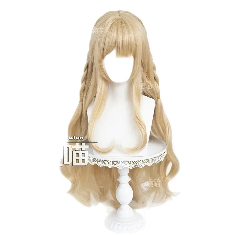 Candy 2025Game Naraka:Bladepoint Sila Cosplay Long golden Hair halloween party Role Play Wig + Free Cap