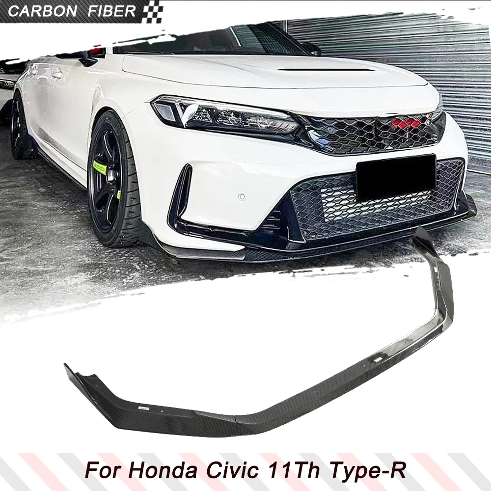 

Carbon Fiber Car Front Bumper Lip For Honda Civic Type R 11th 2022 2023 Car Front Lip Spoiler Apron Splitter Protector Body Kits