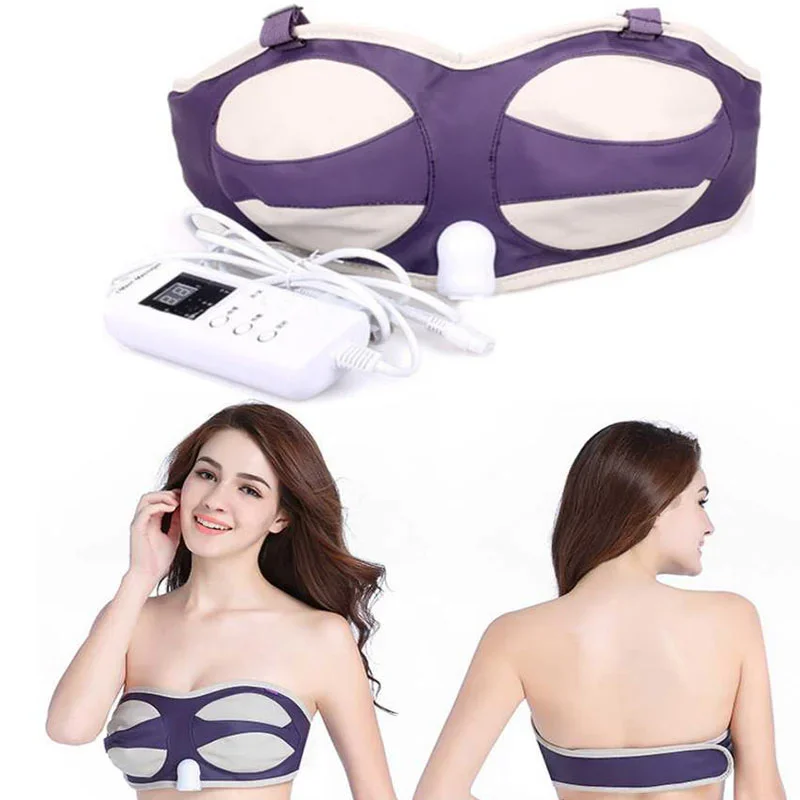 Bra Shape Breast Muscle Massager Chest Stimulation Device Electric Infrared Electronic Breast Enhancement Health Massager
