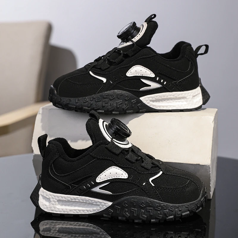 Nieuwe kinderen winter lederen katoenen schoenen jongens waterdichte warme loopschoenen kinderen outdoor casual schoenen warme sportschoenen meisjes