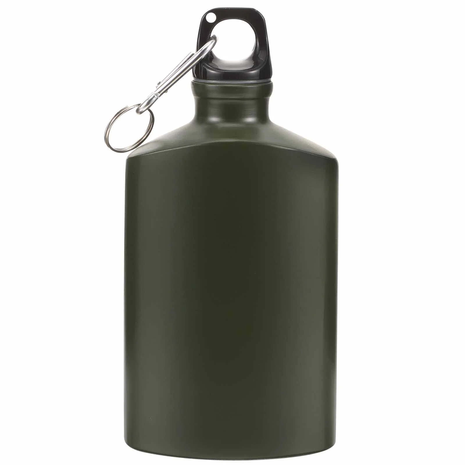 

Aluminum Flat Kettle Hiking Camping Travel Outdoor Supplies Portable 1 Piece (black 500ml) Water Canteen Alloy Bottle