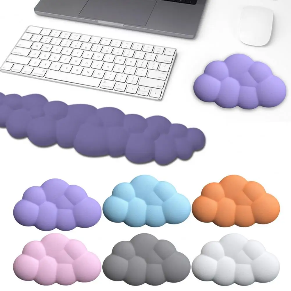 Silicone Mouse Pad Silicone Hand Cushion Ergonomic Cloud Wrist Pad Non-slip Silicone Support for Pain Relief Office Work