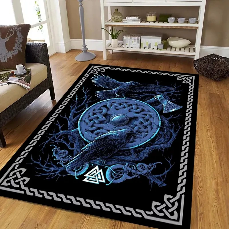 Viking Tarot Witchcraft Carpet for Living Room Decor Sofa Table Large Area Rugs Bedroom Bedside Anti-slip Floor Mat Alfombra