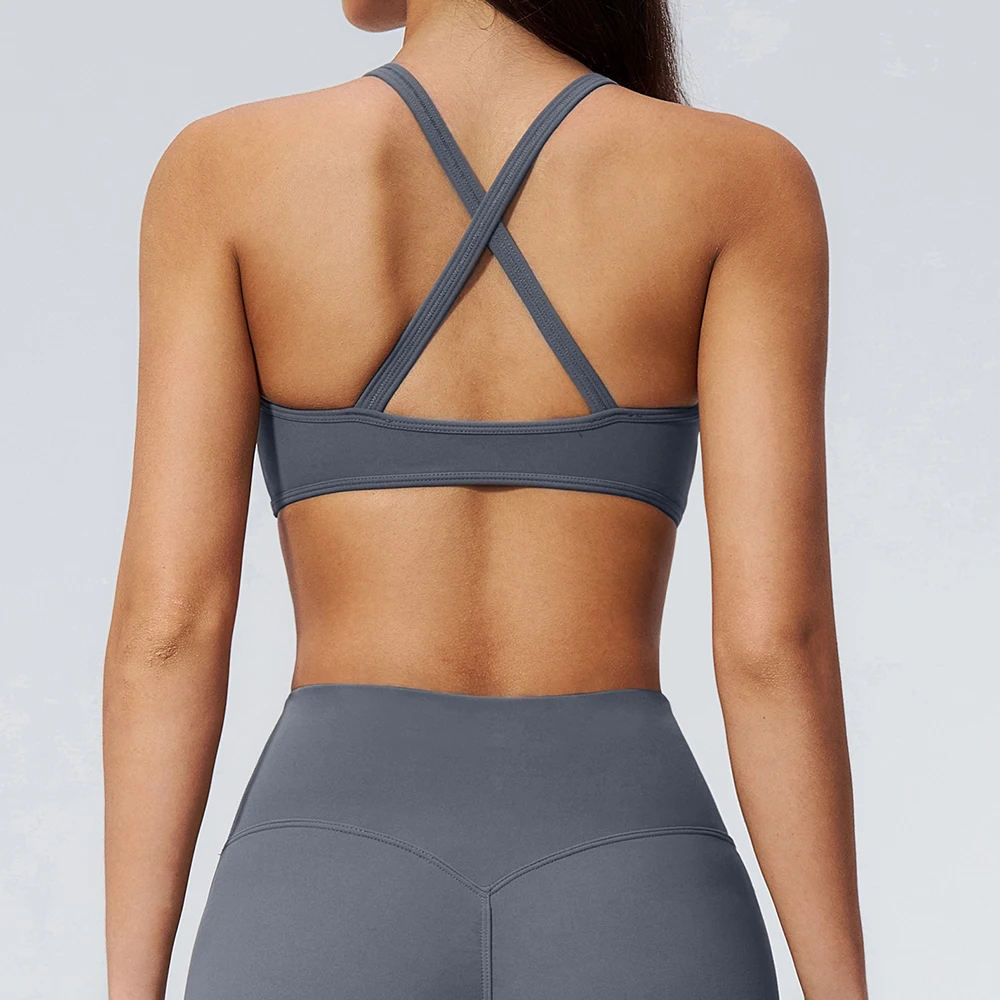 summer Sports Bra Underwear High-strength Professional Shockproof Running Bras Gym Tops Push Up Lingerie Yoga Vest Fitness Bra