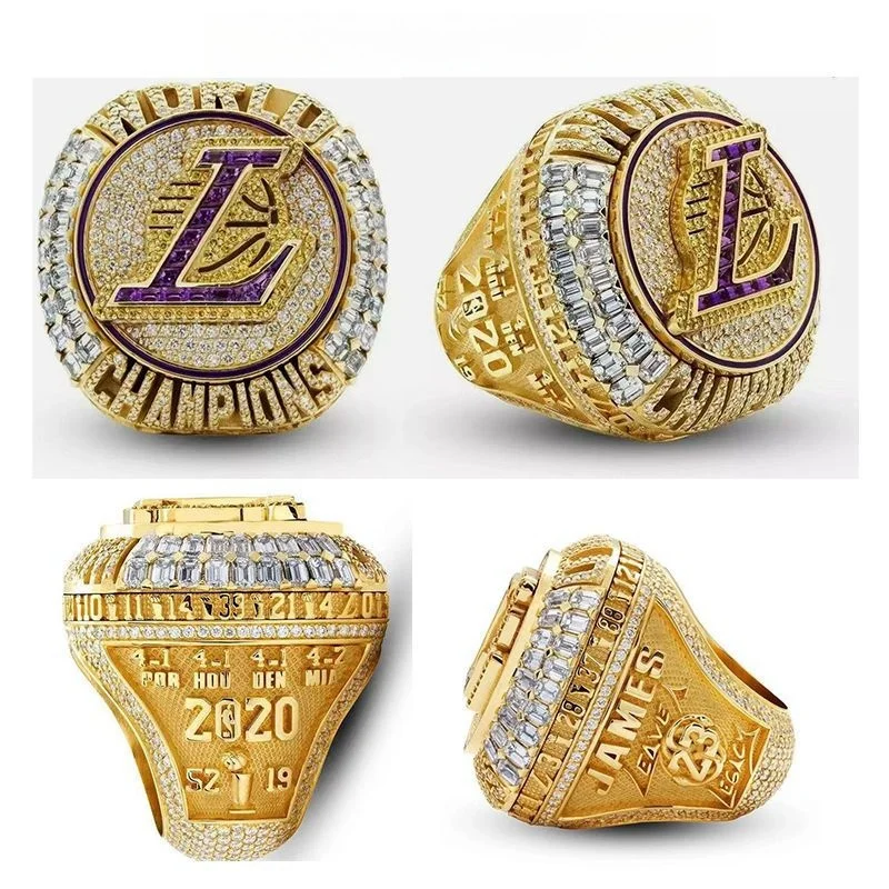 Hot Sale Basketball Championship Ring 2020 Lakers Flip Ring Alloy Full Match Basketball Custom Ring Ornam Adult keepsake Gifts