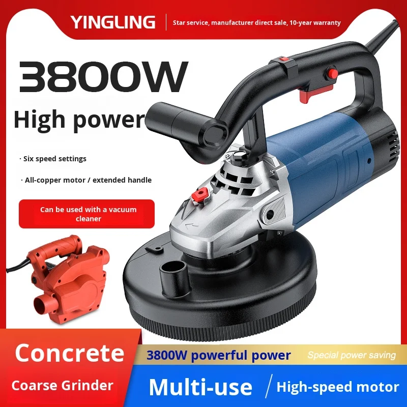 Manufacturer Wholesale Multifunctional Automatic Floor Cement Wall Concrete Grinder Dust-Free No Dead Angle New Condition Engine