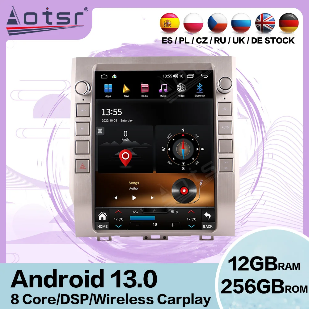 

Vertical Screen Automotive Multimedia Android 13 For Toyota Tundra 2013 2014 2015 2016~2020 CAR GPS Navi Stereo Radio Head Unit