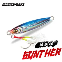 Magic Works New Lure 2024 esche in metallo per la pesca 3G 5G 8G Micro Jig Fish Bait pesca d'acqua dolce Shore Jigging esche artificiali