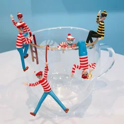 3-4cm 만화 월리 그림 컵 인형 아이 PVC 컬렉션 모델 장난감은 어디에 있습니까?