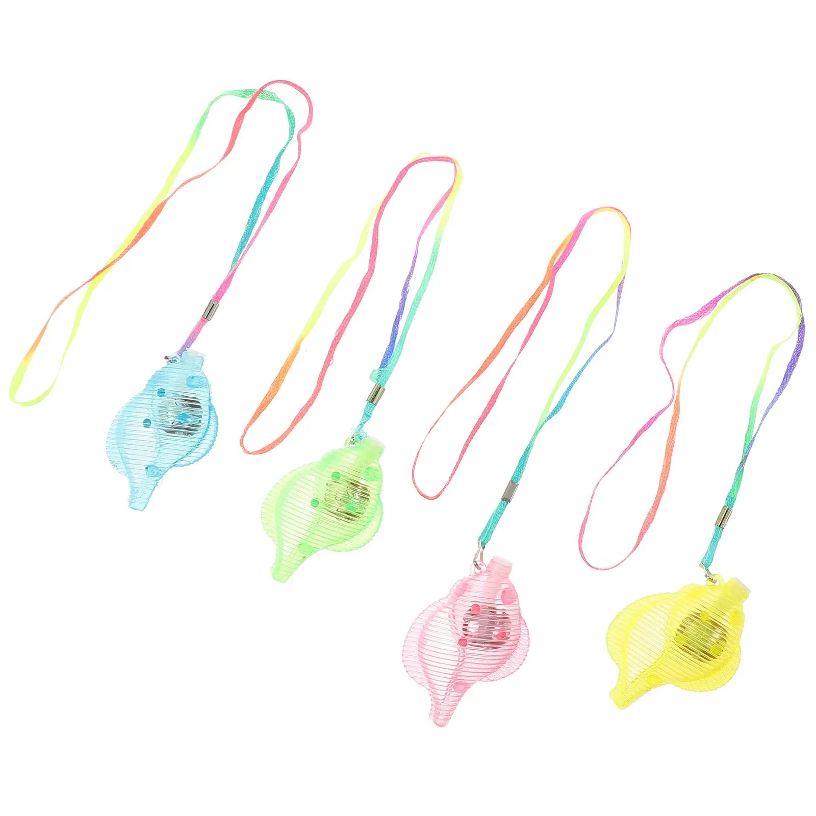 

12 Pcs Flashing Conch Pendant Light Up Necklace Plastic Cartoon Glow Charm Kids Jewelry Party Accessories Halloween Toy