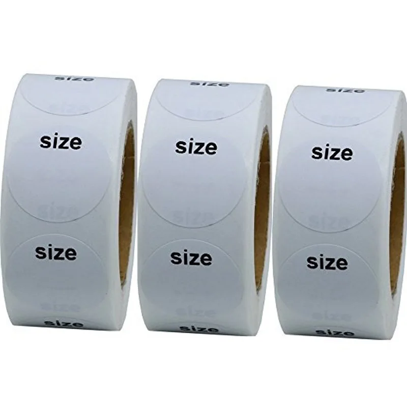 500pcs Self Adhesive Sticky White Label Writable Size Stickers Blank Note Label Wholesale Low Price Dimension: 25mm