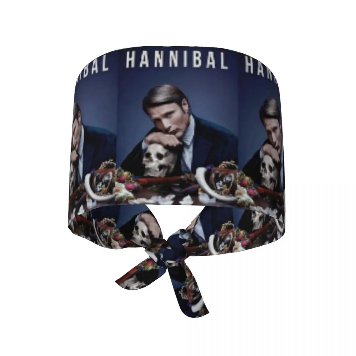 Hannibal Mads Mikkelsen Horror Movie Merch Scrub Hat Doctor Working Surgical Cap Men Women Adjustable Nursing Caps for Dentist