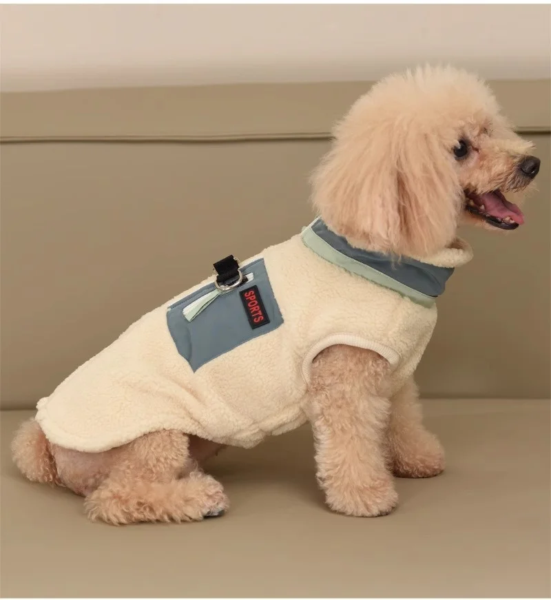 Pet Clothes Winter Dog Coat Jacket Harness Vest  Yorkshire Terrier Schnauzer Pomeranian Poodle Bichon Berber Fleece Dog Costume