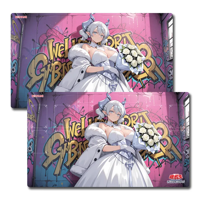 ยูกิโอ! แผ่นรองเมาส์/คีย์บอร์ด ลายเขาวงกตปราสาทเงิน OCG DIY อนิเมะ เกมการ์ดต่อสู้  ขนาด 600*350*2 มม.