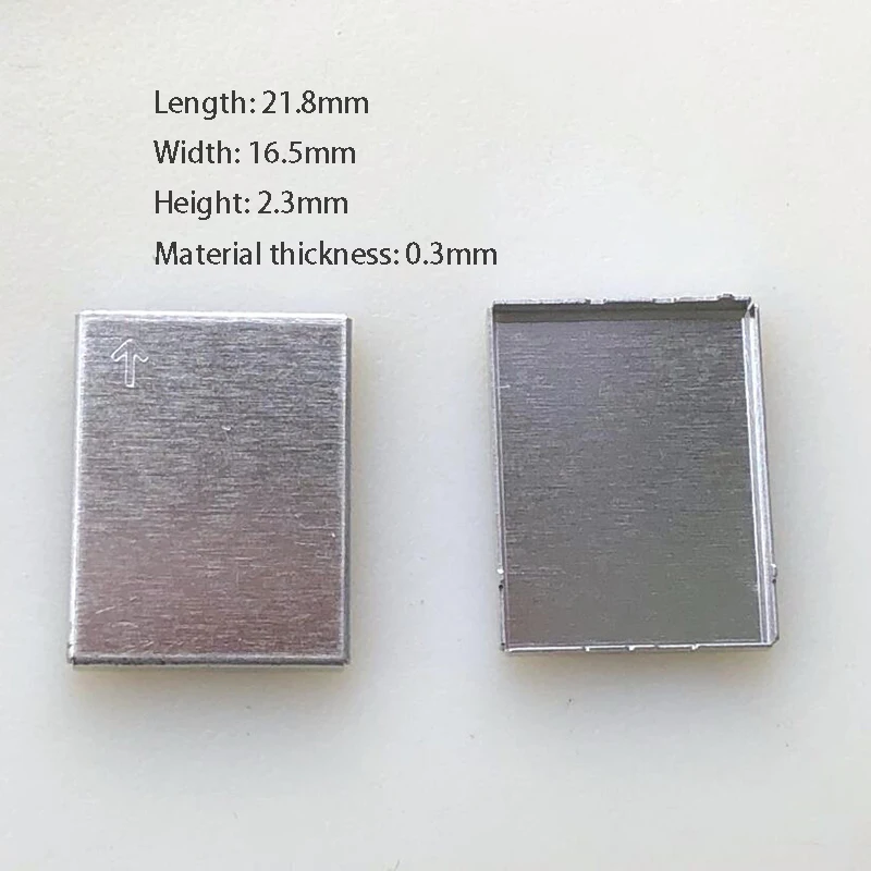 10pcs Metal shielding box cover 21.8*16.5*2.3mm H2.3 rectangular protective cover 0.3mm thick