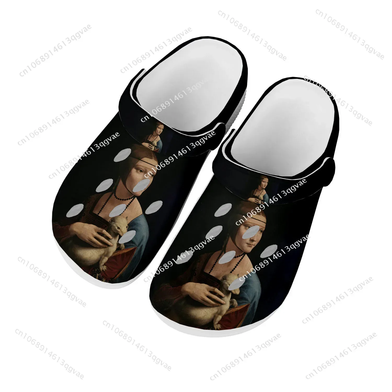 

Lady with an Ermine Home Clog Mens Women Youth Boy Girl Sandals Shoes Garden Custom Made Breathable Shoe Beach Hole Slippers