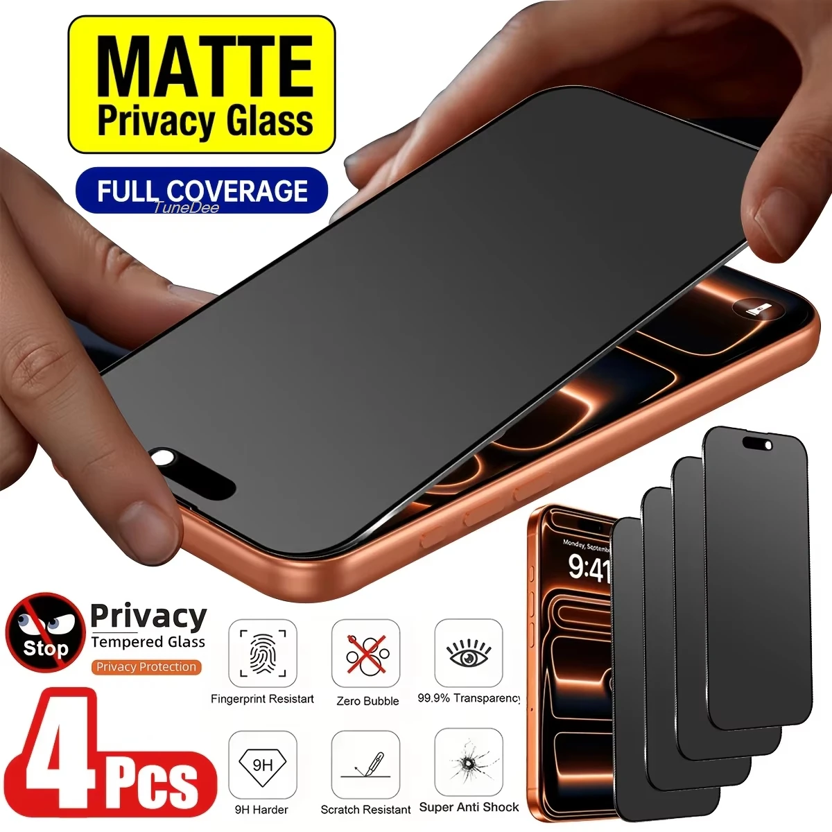 1-4 pièces de film de protection d'écran anti-espion en céramique souple mate pour iPhone 17 Pro Max 18 16 17 Air 14 15 13 11 12 XR XS Max Plus 17Pro