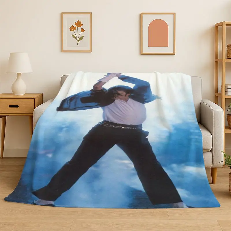Retro MJ Michael Jackson King of Pop Soft Flannel Throw Blanket,Cozy Blanket for Bed,Couch,Sofa,Bedroom,Living Room,Travel kid