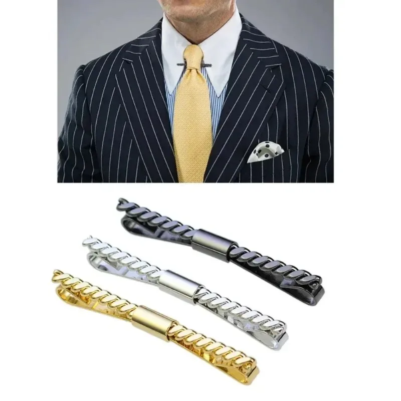 British style metal mesh tie clip shawl buckle pins and brooches luxury jewelry male shirt necklace needle for male accessories