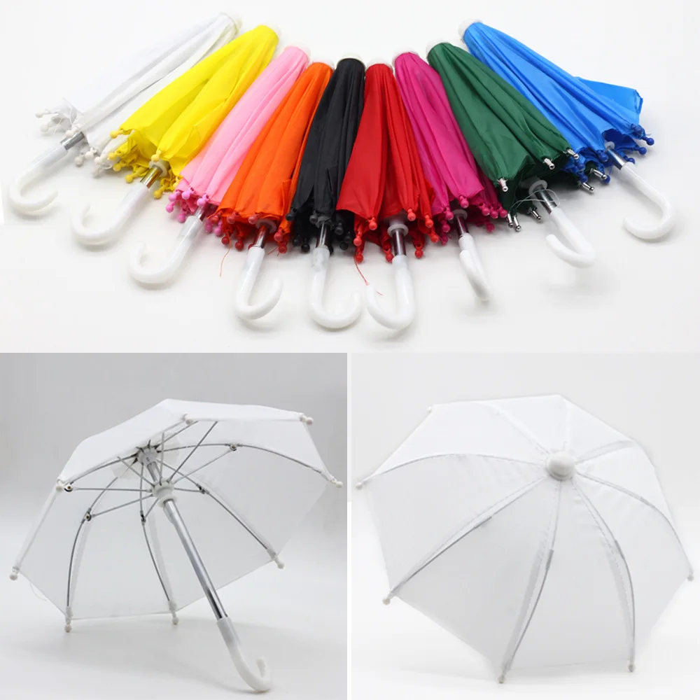 1Pc Baby Doll Rain Gear Toy Umbrella Mini Umbrella Doll Accessories Children Multicolor Toy Clothing Decoration