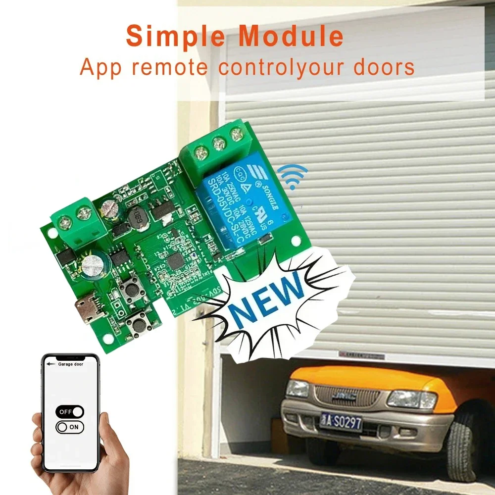 Ewelink Wifi RF Garage Door Switch Wireless Self-locking Relay Module 1CH 5V AC DC Zigbee Relay Module Smart Control Module