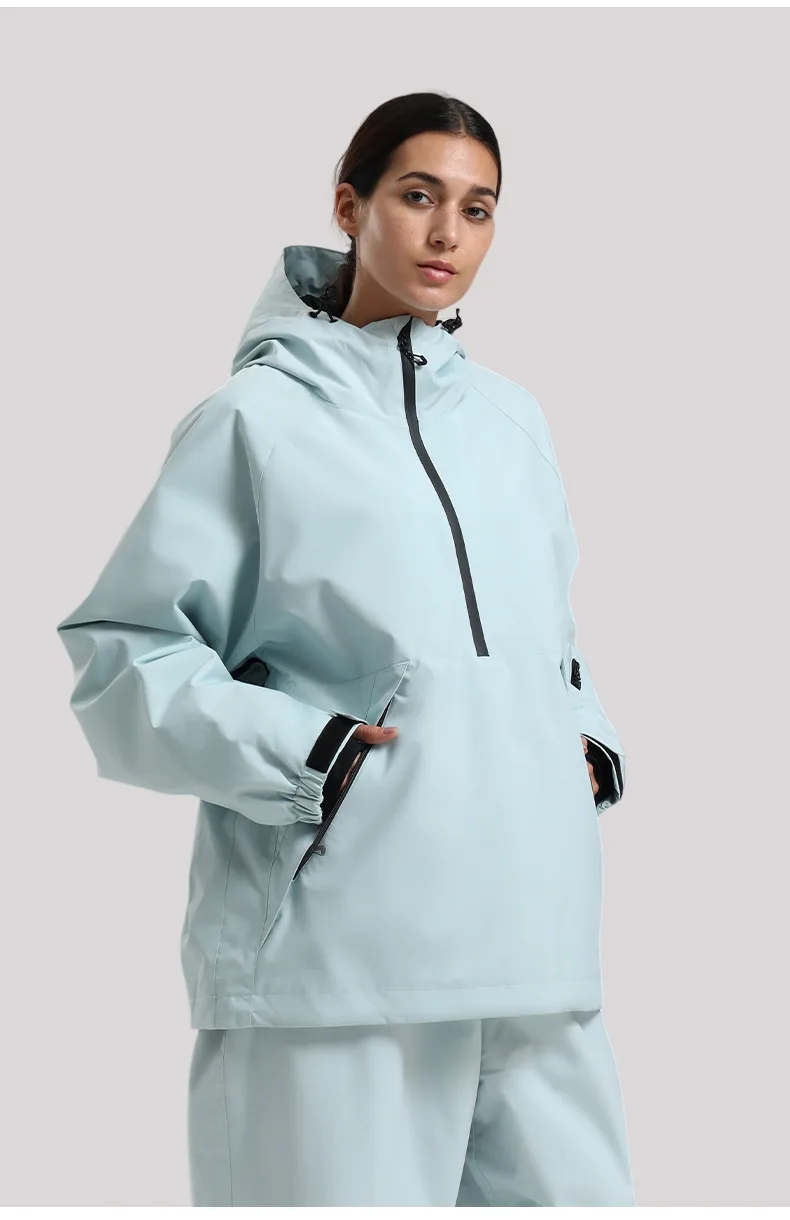 Gsou Snow 2025, neue Unisex-Snowboardjacke, Kapuzenpullover, wasserdicht, atmungsaktiv, lockere Passform, professioneller Skianzug für Männer und Frauen – Detail 10