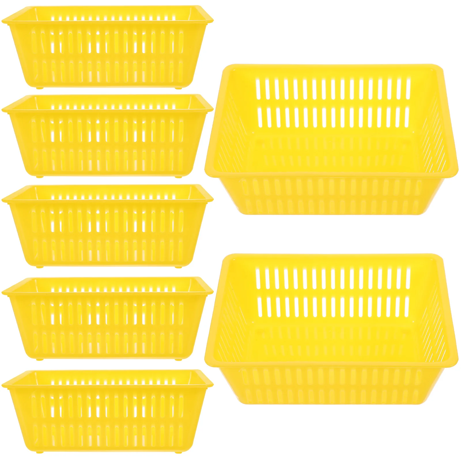 7 Pcs Coin Holders for All Coins Basket Hamper Storage Baskets Red Plastic Sundry Container Child