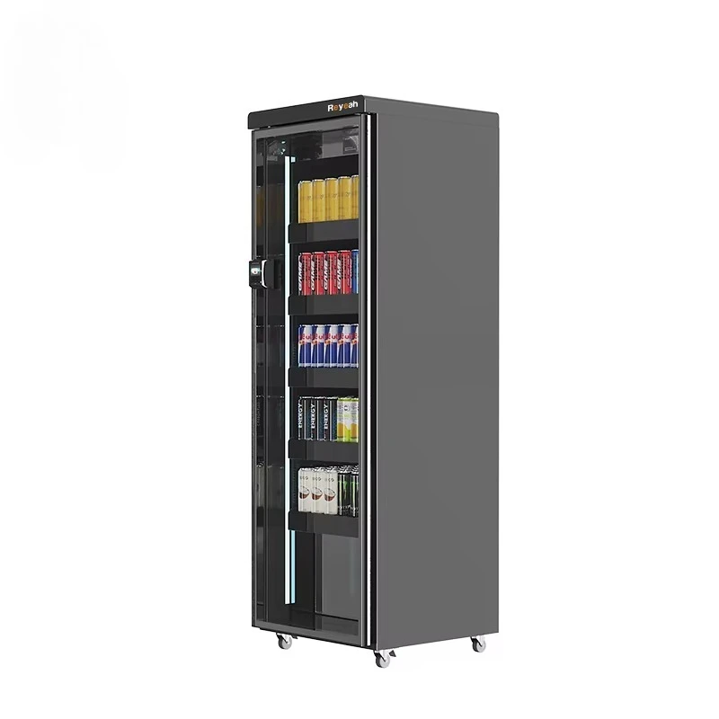 24-Hour self-service AI smart refrigerator digital vending machine that can sell fresh fruits, vegetables, salads, and beverages