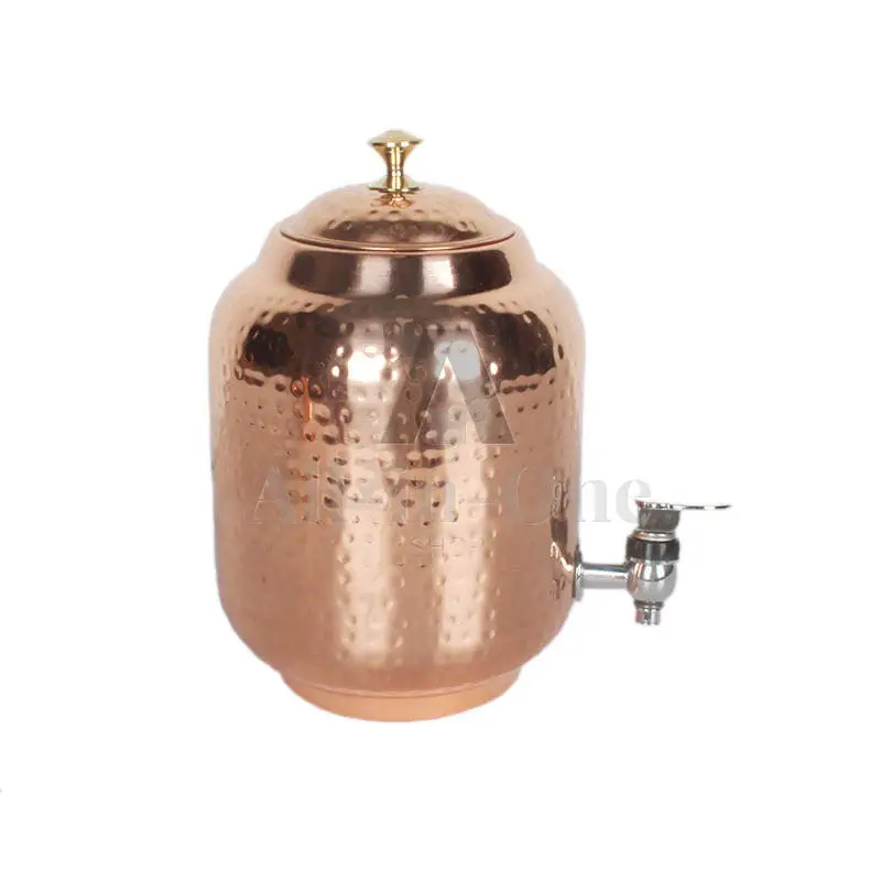 Pure copper water ，dispenser container pot with  6.5 liters (brown) Large-capacity beverage containers
